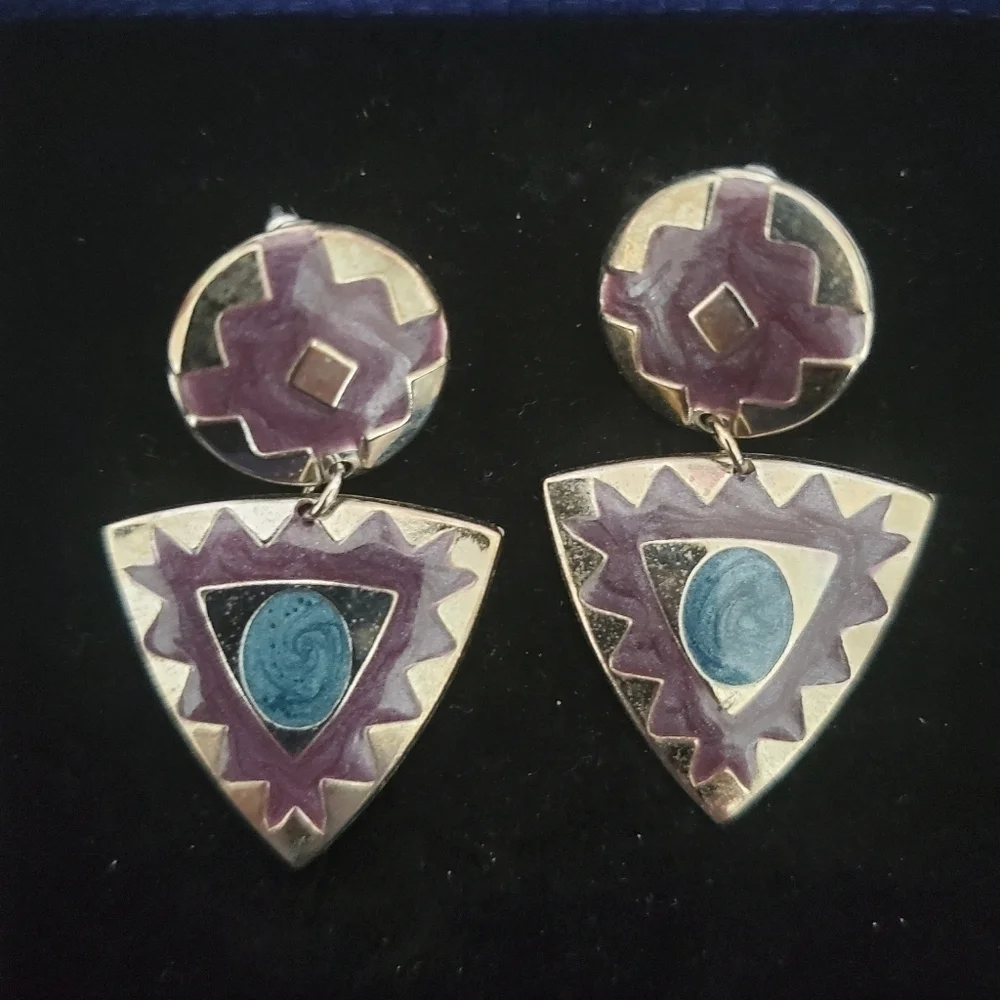 Silver‎ and Turquoise Earrings